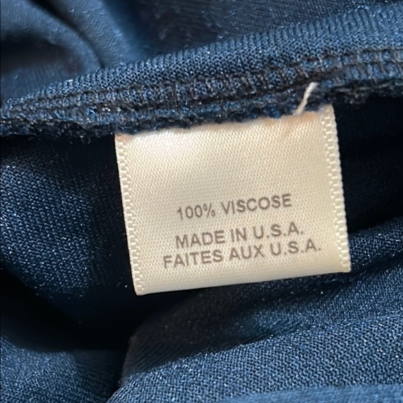 MISA Los Angeles Luca Navy Blue Velvet Embroidered Sleeve Shift Dress Size L - Picture 11 of 11